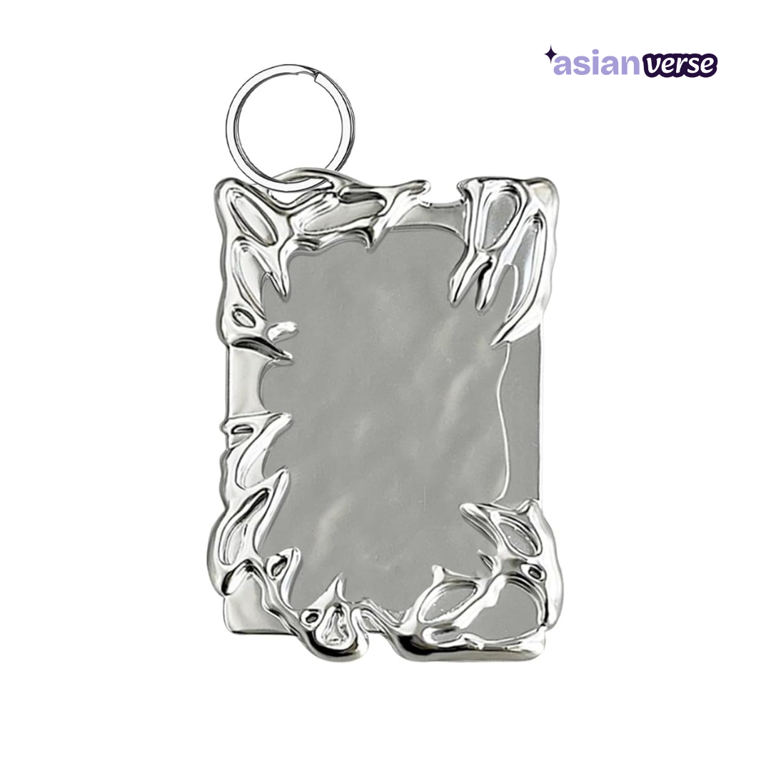 Photo Card Holder Y2K Silver Plating Irregular Frame.