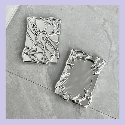 Photo Card Holder Y2K Silver Plating Irregular Frame.