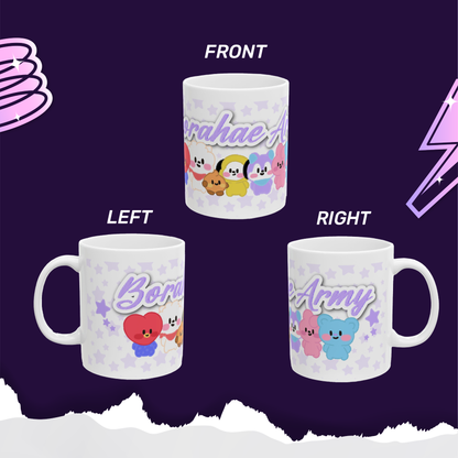 BTS, Borahae Army - BT21, Ceramic Mug.